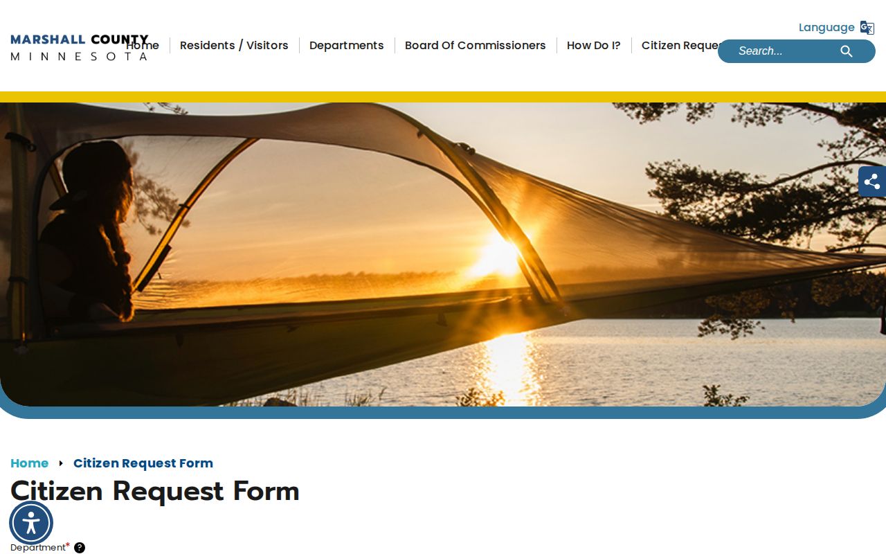 Marshall County release record citizen request form
